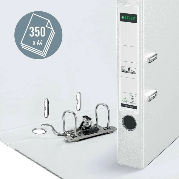 Leitz Classeur à Levier 180 Degrés, A4 - D50 Mm - Blanc 1 Leitz Classeur à Levier 180 Degrés, A4 - D50 Mm - Blanc