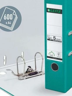 Leitz Classeur à Levier 180 Degrés, A4 - D80 Mm - Turquoise