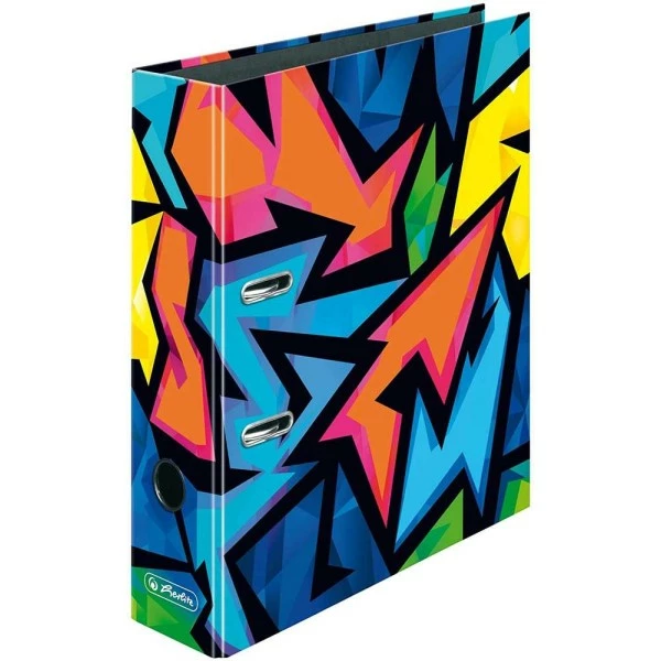 Herlitz Classeur à Levier MaX.file - A4 - 80 Mm - Néon 1 Herlitz Classeur à Levier MaX.file - A4 - 80 Mm - Néon