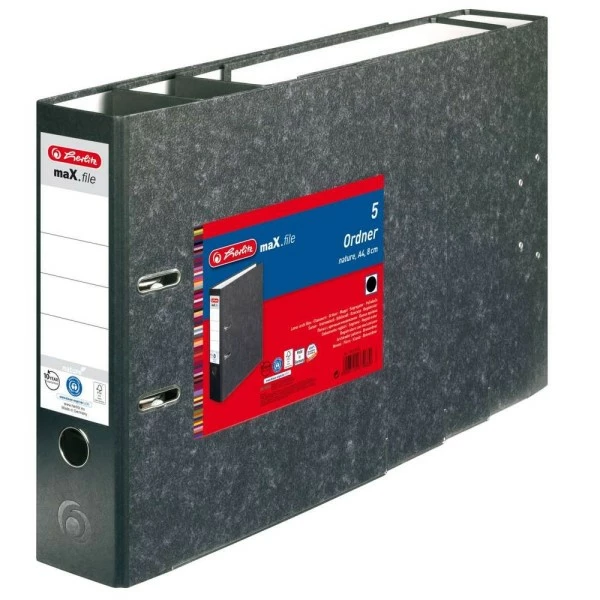 Classeur "maX.file Nature" - A4 - D80 Mm - Par 5 - Noir - Herlitz 1 Classeur "maX.file Nature" - A4 - D80 Mm - Par 5 - Noir - Herlitz