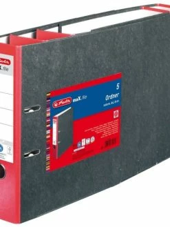 Herlitz Classeur "maX.file Nature" - A4 - D80 Mm - Par 5 - Rouge
