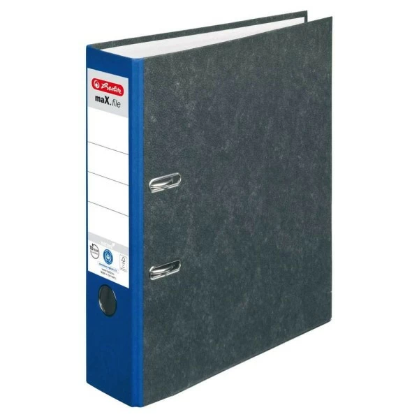 Herlitz Classeur "maX.file Nature" - A4 - D80mm - Par 20 - Bleu 1 Herlitz Classeur "maX.file Nature" - A4 - D80mm - Par 20 - Bleu