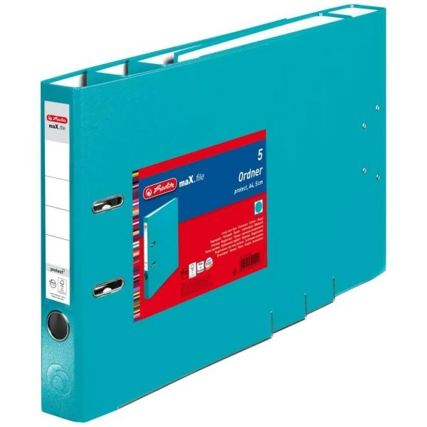 Herlitz Classeur "MaX.file Protect" - A4 - Dos 50 Mm - Turquoise 1 Herlitz Classeur "MaX.file Protect" - A4 - Dos 50 Mm - Turquoise