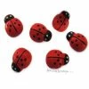 MlleScrap Coccinelles Bois Autocollantes Rouge, Noir - 10 Pièces