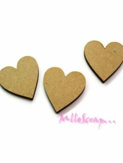 Cœurs Bois Boanita - 3 Pièces