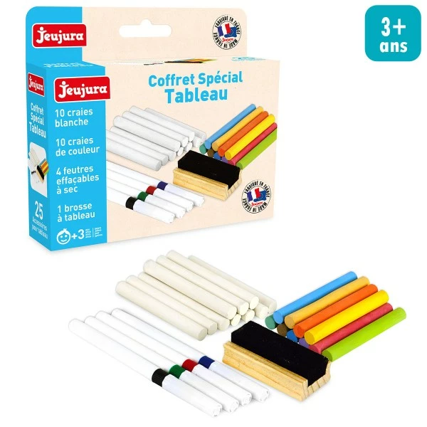 JEUJURA Coffret Spécial Tableau Et Ardoise - 25 Pcs 1 JEUJURA Coffret Spécial Tableau Et Ardoise - 25 Pcs