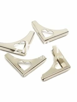 Zibuline Coins Métal - Coeur Ajouré" Argentés"