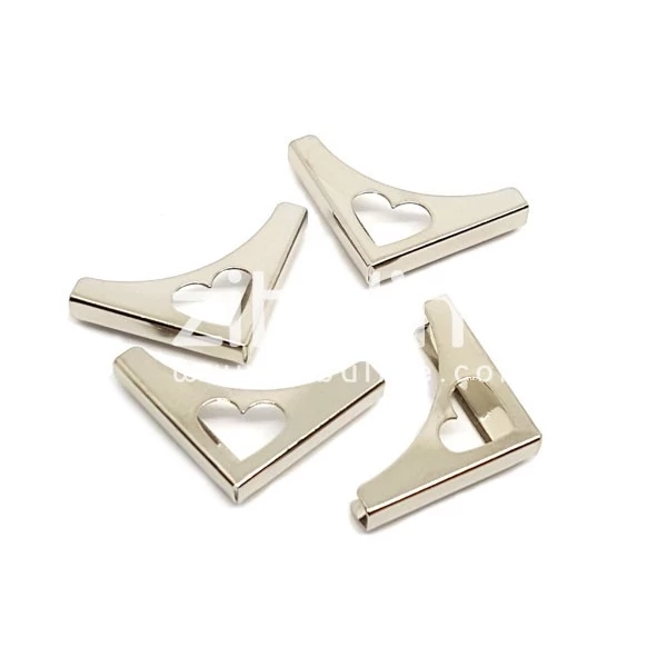 Zibuline Coins Métal - Coeur Ajouré" Argentés" 1 Zibuline Coins Métal - Coeur Ajouré" Argentés"