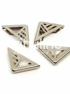 Zibuline Coins Métal - Triangle Ajouré" Argentés"