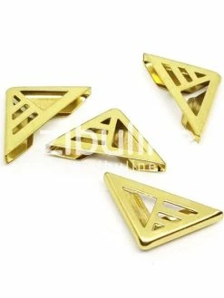Zibuline Coins Métal - Triangle Ajouré" Dorés"