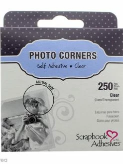 Scrapbook Adhesives Coins Photos Adhésifs Transparents - 250 Pièces