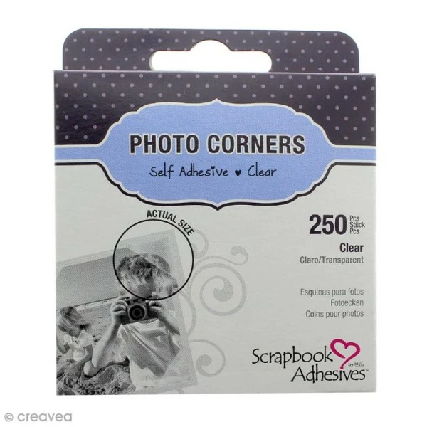 Scrapbook Adhesives Coins Photos Adhésifs Transparents - 250 Pièces 1 Scrapbook Adhesives Coins Photos Adhésifs Transparents - 250 Pièces