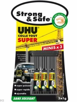 UHU® Colle UHU Strong & Safe - Tout Super - Sans Solvant 3 X 1 Gr 4 UHU® Colle UHU Strong & Safe - Tout Super - Sans Solvant 3 X 1 Gr -V-Zug shop colle uhu strong and safe tout super sans solvant 3 x 1 gr p 2