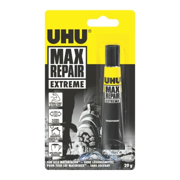 UHU® Colle Universelle "Max Repair Extreme", Tube De 20 G. 1 UHU® Colle Universelle "Max Repair Extreme", Tube De 20 G.