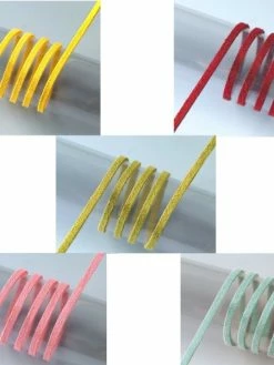 Artif Cordon D'alcantara, 4x1 Mètre De Fausse Suédine, Ruban Effet Peau De Pêche, Largeur 3mm