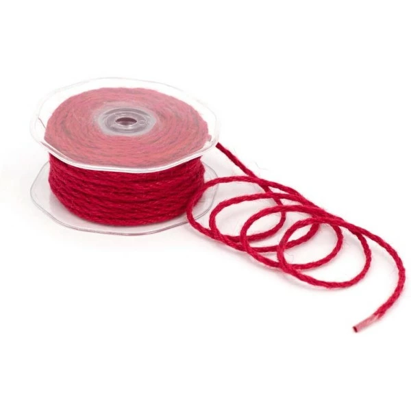 La Mercerie De Vally Cordon De Jute Naturel Rouge 4mm 20 Mètres 1 La Mercerie De Vally Cordon De Jute Naturel Rouge 4mm 20 Mètres