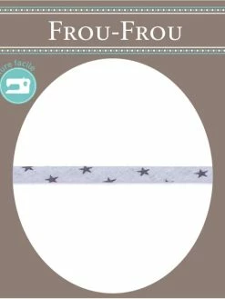 Cordon Spaghetti Frou Frou 7 Mm - Étoile - Anthracite - Au Mètre (sur Mesure)