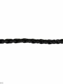 Rico Design Cordon Tressé Simili Cuir - Noir - 3 Mm X 1 M