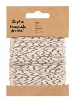 Rayher Cordonnet De Fil Blanc Et Argent, Diamètre 2 Mm Et Longueur 15 Mètres, Ficelle Pour Scrapbooking