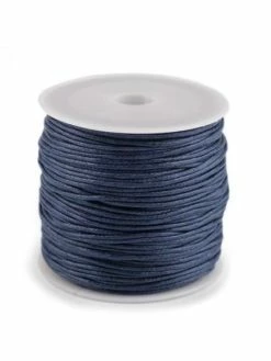 Czech Beads Exclusive Coton Ciré Cordon Bleu Foncé (25m), Bricolage à La Corde, Cordon De Bricolage, D'un Cordon D'Artisan