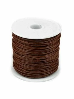 Czech Beads Exclusive Coton Ciré Cordon Brun (25m), Cordon En Tissu, Cordon De Bricolage, D'un Cordon D'Artisanat, Accesso