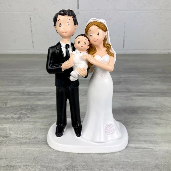 Lealoo® Couple De Mariés Avec Enfant, Haut. 17 Cm, Figurine Traditionnelle Avec Bébé Pièce Montée Mariage 3 Lealoo® Couple De Mariés Avec Enfant, Haut. 17 Cm, Figurine Traditionnelle Avec Bébé Pièce Montée Mariage – Image 3