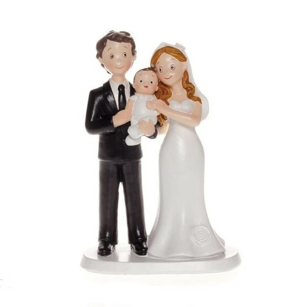 Lealoo® Couple De Mariés Avec Enfant, Haut. 17 Cm, Figurine Traditionnelle Avec Bébé Pièce Montée Mariage 1 Lealoo® Couple De Mariés Avec Enfant, Haut. 17 Cm, Figurine Traditionnelle Avec Bébé Pièce Montée Mariage