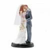Artif Couple De Mariés En Résine, Hauteur 18 Cm, Bisous, Figurines Pièce Montée Roux, Gâteau De Mariage