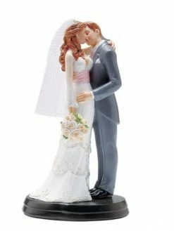 Artif Couple De Mariés En Résine, Hauteur 18 Cm, Bisous, Figurines Pièce Montée Roux, Gâteau De Mariage