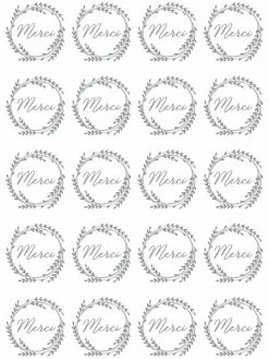 Décalcomanies Artemio - Collection On Se Marie - Merci Argenté - 20 Motifs -V-Zug shop decalcomanies artemio collection on se marie merci argente 20 motifs p 2