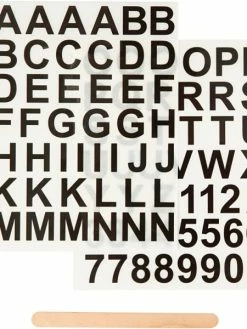 Creativ Company Décalcomanies - Chiffres Et Lettres - 2 Planches De 12,2 X 15,3 Cm