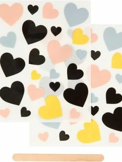 Creativ Company Décalcomanies - Coeurs - 2 Planches De 12,2 X 15,3 Cm