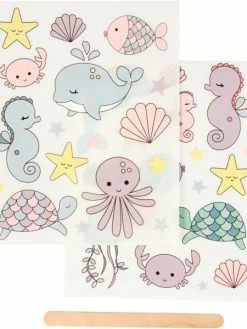Creativ Company Décalcomanies - Océan - 2 Planches De 12,2 X 15,3 Cm