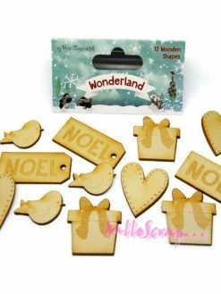 Helz Cuppleditch Décorations Bois - NOEL - 12 Pièces