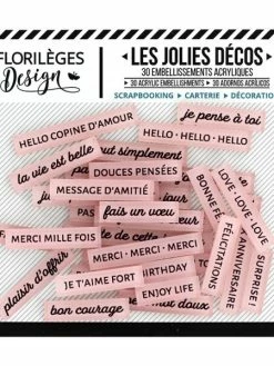 Florilèges Design Décos MOTS DOUX ROSE THÉ