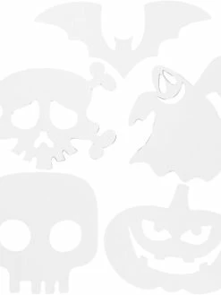 Creativ Company Découpages Halloween Blanc - 25 X 17 Cm - 230 Gr - 16 Pcs