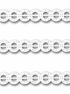 Heyda Dentelle En Papier Petits Ronds Blancs 2 M