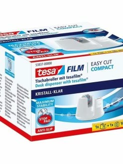 Tesa Dévidoir De Bureau Easy Cut Compact, équipé - Blanc