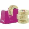 Tesa Dévidoir De Bureau Easy Cut Smart + 4 Rouleaux - Rose