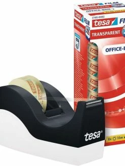 Tesa Dévidoir De Table Easy Cut Orca+8 Rouleaux, Transparent