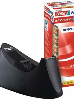 Tesa Dévidoir Table Easy Cut Curve+8 Rouleaux Transparents