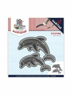 Find It™ Die - Amy Design - Maritime Dauphins 7,4 X 5,2 Et 6,0 X 3,5 Cm.