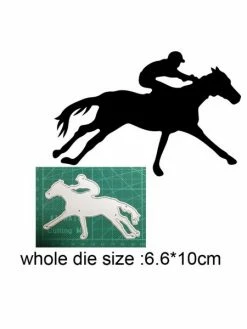 AUTRE Die Cheval Au Galop Avec Son Cavalier