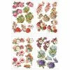 Creativ Company Die Cut 3D - Fleurs Et Oiseaux - 4 Feuilles