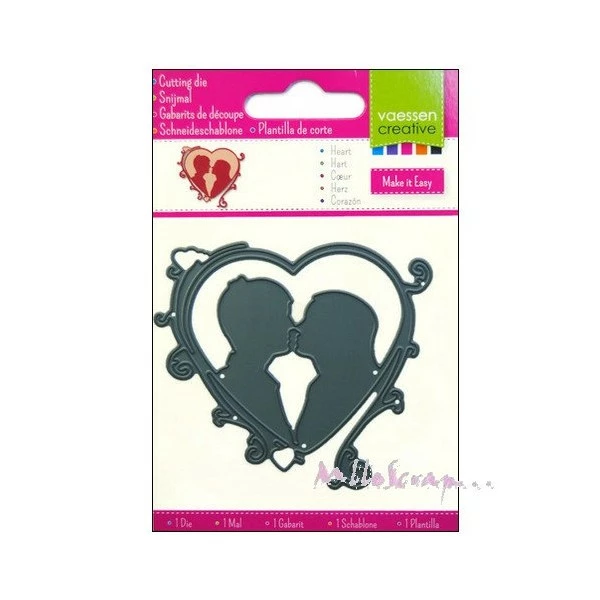 Die Cut Cœur Vaessen Creative - 1 Pièce 1 Die Cut Cœur Vaessen Creative - 1 Pièce