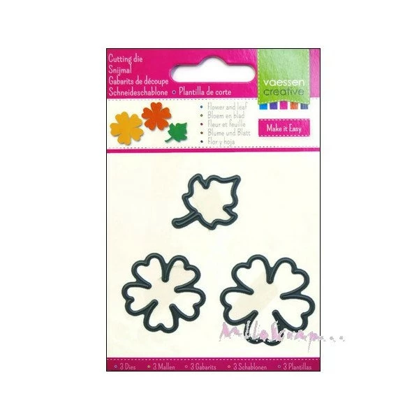 Die Cut Fleurs - Vaessen Creative - 3 Pièces 1 Die Cut Fleurs - Vaessen Creative - 3 Pièces