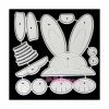 MlleScrap Die Cut, Matrices De Découpe Lapin De Pâques - 8 Pièces