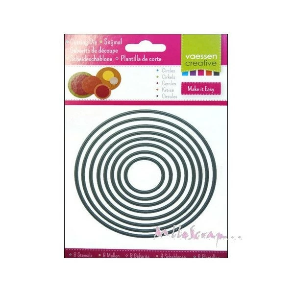 Die Cut Ronds Vaessen Creative - 8 Pièces 1 Die Cut Ronds Vaessen Creative - 8 Pièces