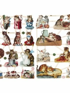 Creativ Company Die Cut Vintage - Chats - 2 Feuilles