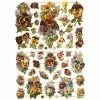 Creativ Company Die Cut Vintage - Fleurs Pensées - 2 Feuilles